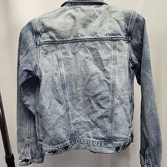 BlackHeart ACID WASH PLAID Partially LINED TRUCKER JACKET SIZE M - Picture 4 of 14